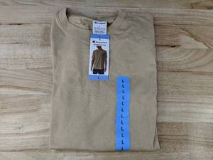 lot 340 image: Mens Champion Tee Size L Tan - Brand New