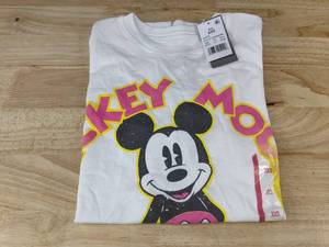 lot 104D image: Disney Mickey Mouse T-Shirt Womens Size XXS White - Brand New