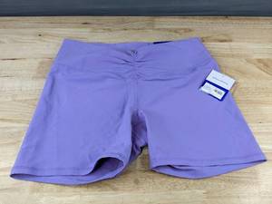 lot 363 image: JoyLab High Rise Moisture-Wicking Shorts Womens Size L Purple - Brand New