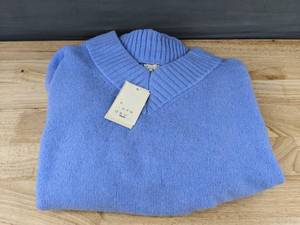 lot 364 image: A New Day Blue Knit Sweater Pullover Size L $40 Retail -- Brand New