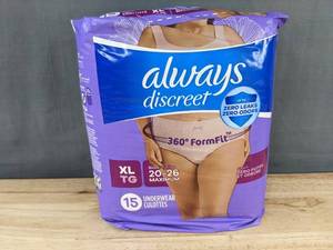 lot 549 image: 15 Always Discreet 360 FormFit XL TG Underwear - Brand New