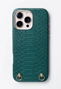 lot 179D image: Hello Lux Green Croc Phone Case for iPhone 16 Pro Max - Brand New