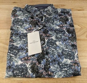 lot 548 image: Craft & Flow Mens Short Sleeve Button-Up Shirt - Large - Brand New