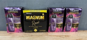 lot 21D image: Trojan Magnum RAW Condoms 23-Count & Trojan Lubricants 3.0 Fl Oz, 3 Total - Brand New