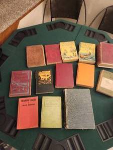 lot 222 image: 11 Vintage First Editions Books, and 1893 Second Edition Cyclopedia of Common Things, and 1941 Webster Dictionary