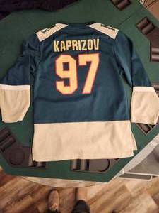 lot 218 image: Kirill Kaprizov Green Minnesota Wild Home Premium Jersey.  - Size Small
