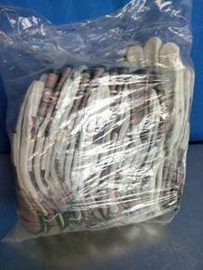 lot 13 image: 12 Pack of Cowhide leather palm work gloves with a safety cuff.