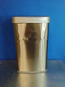 lot 27 image: Nine Stars Automatic Kitchen Trash Can, 13 Gallon Stainless Steel, Motion Sensor Hands free Soft Close Lid Garbage Bin, Silver