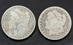 lot 16 image: 1880-O & 1880-S Morgan Silver Dollars