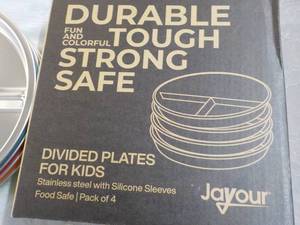 lot 77 image: Set of 4 Divided Plates for Kids...