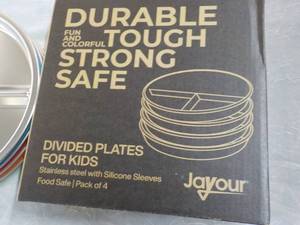 lot 78 image: Set of 4 Divided Plates for Kids...
