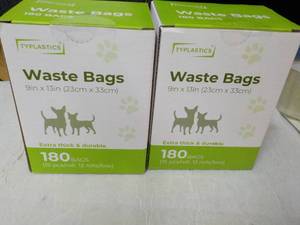 lot 97 image: 2 boxes 180 Per box Pet Waste Bags...