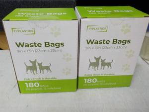 lot 98 image: 2 boxes 180 Per box Pet Waste Bags...