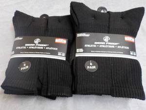 lot 179 image: 12 pair Wear Proof Black Athletic S...