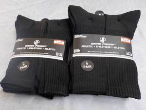 lot 180 image: 12 pair Wear Proof Black Athletic S...