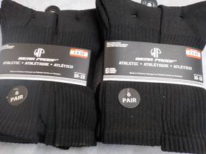lot 181 image: 12 pair Wear Proof Black Athletic S...