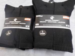 lot 182 image: 12 pair Wear Proof Black Athletic S...