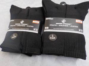 lot 183 image: 12 pair Wear Proof Black Athletic S...