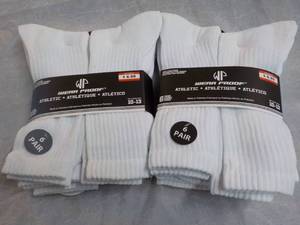 lot 190 image: 12 pair Wear Proof White Athletic S...