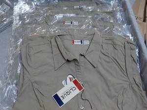 lot 209 image: 5 clique Size XLTG Work Shirts...