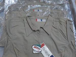 lot 210 image: 5 clique Size XLTG Work Shirts...