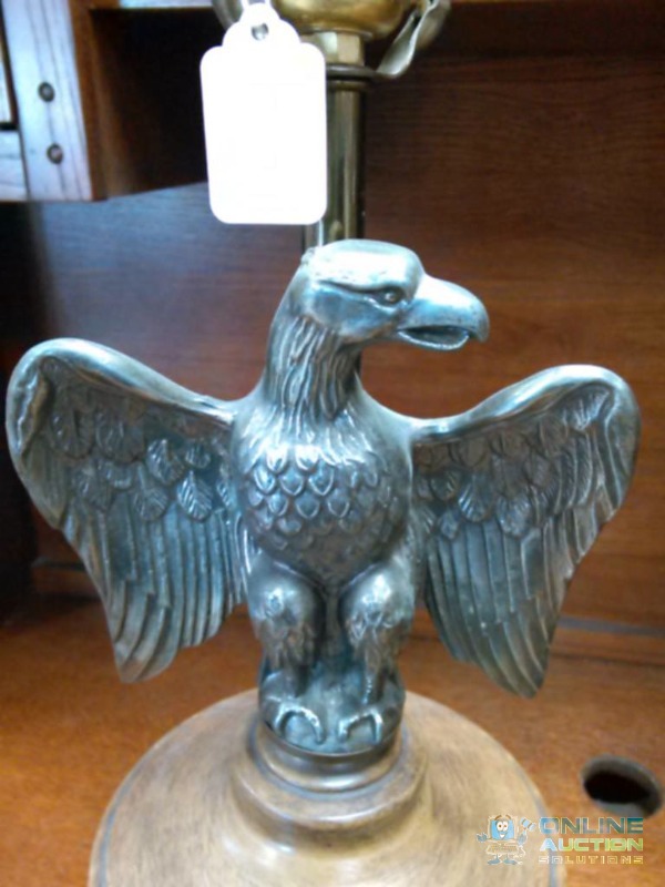 Pair Of Vintage Lamps With Eagles-Very Ornate