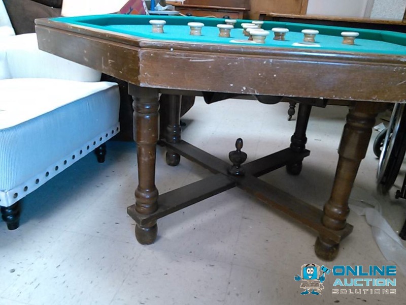 Vintage Bumper Pool Table-Solid Wood