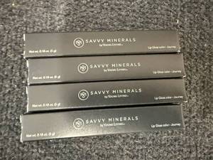 lot 21 image: 4 Savvy Minerals Lip Gloss Sticks - Journey