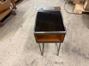 lot 57 image: Bed Side Table With Glas Top And Charging Port