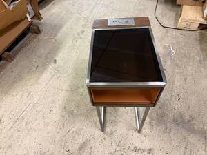 lot 60 image: Bed Side Table With Glas Top And Charging Port