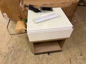 lot 61 image: King Sized Bedside Table With Charging Port