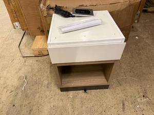 lot 62 image: King Sized Bedside Table With Charging Port