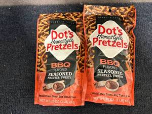 lot 251 image: 2 1Lb Bags Of Dots Bbq Pretzels