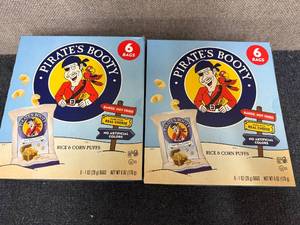 lot 261 image: 2 X 6Ct Packs Of Pirates Booty White Cheddar Puffs