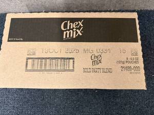 lot 115 image: 8 Pouches Of Chex Mix Bold Party