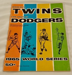 lot 23 image: 1965 World Series Baseball Official Program - Minnesota Twins vs. Los Angeles Dodgers