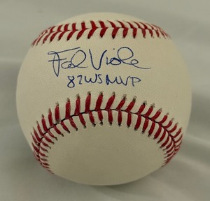 lot 51 image: Frank Viola Autographed Baseball Inscribed 87 WS MVP With COA Rawlings OMLB Selig Ball Minnesota Twins
