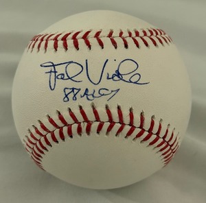 lot 57 image: Frank Viola Autographed Baseball Inscribed 88 AL CY Rawlings OMLB Selig Ball Minnesota Twins