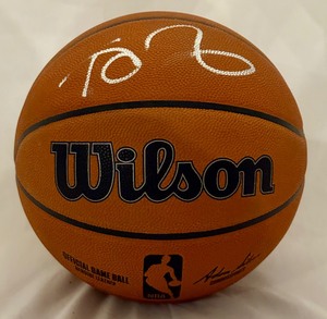 lot 7 image: Kevin Garnett Autographed Wilson Official NBA Game Basketball Beckett Witnessed Authenticated Minnesota Timberwolves