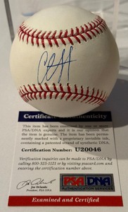 lot 47 image: CC Sabathia Autographed Baseball With PSA COA Rawlings OMLB Selig Ball