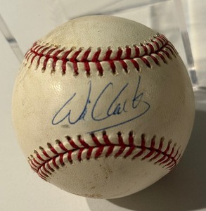 lot 67 image: Will Clark Autographed Baseball Rawlings OMLB Selig Ball