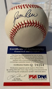 lot 31 image: Jim Rice Autographed Baseball With PSA COA Rawlings OMLB Selig Ball