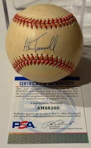 lot 85 image: Alan Trammell Autographed Baseball With PSA COA Rawlings OALB Budig Ball