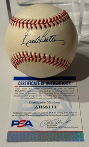 lot 95 image: Earl Battey Autographed Baseball With PSA COA Rawlings OALB Budig Ball