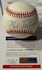 lot 97 image: Mark Teixeria Autographed Baseball With PSA COA Rawlings OMLB Selig Ball