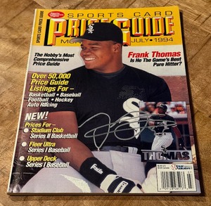 lot 36 image: Frank Thomas Autographed Sports Card Price Guide Baseball Magazine