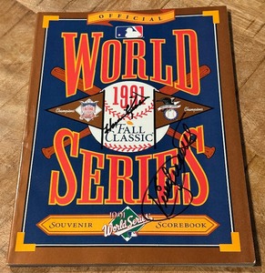 Kirby Puckett and Harmon Killebrew Autographed 1991 World Series Scorebook - Minnesota Twins