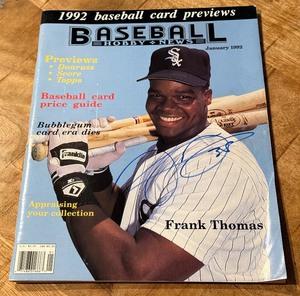 lot 62 image: Frank Thomas Autographed 1992 Baseball Hobby News Magazine