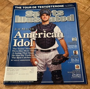 lot 103 image: Joe Mauer First Sports Illustrated Magazine August 2006 Minnesota Twins Baseball