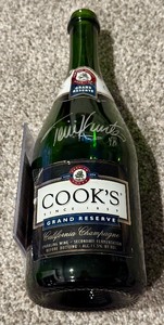 lot 109 image: Torii Hunter Autographed Champagne Bottle From Locker Room Minnesota Twins Division Championship PSA Authenticated